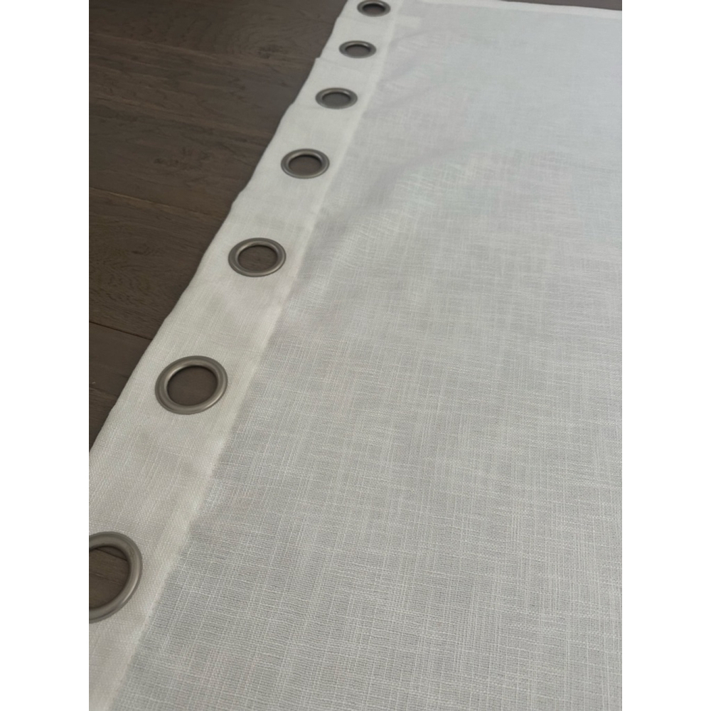 Jinchan Linen Look Light Filtering Farmhouse Curtains 62 Inch - Picture 7 of 7